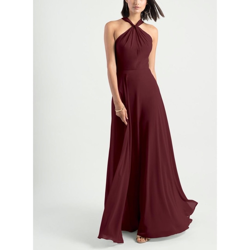 NEW Jenny Yoo Halle Halter Chiffon Gown Size 2